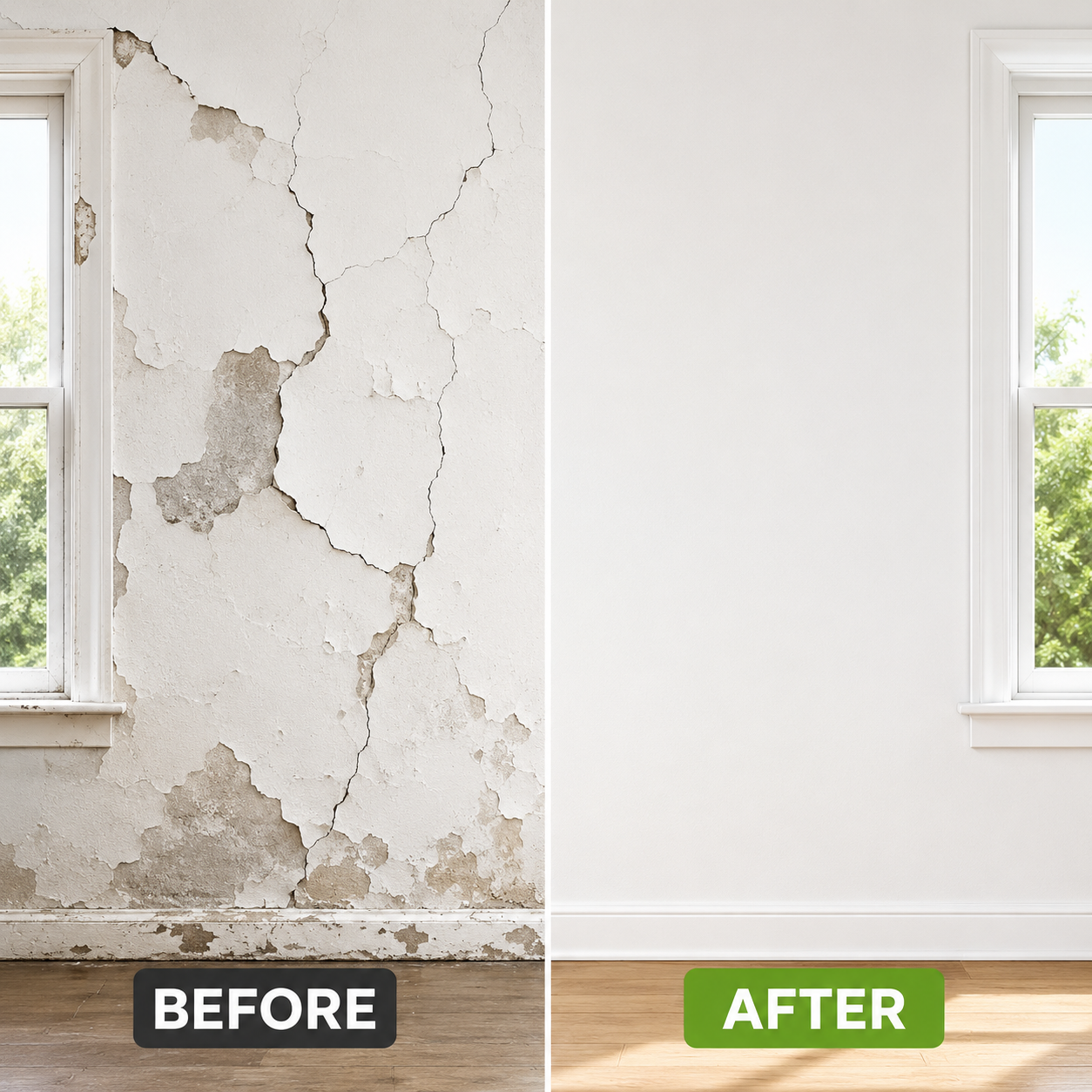 Wall Repair Paste Kit with Scraper for Holes, Cracks & Dents