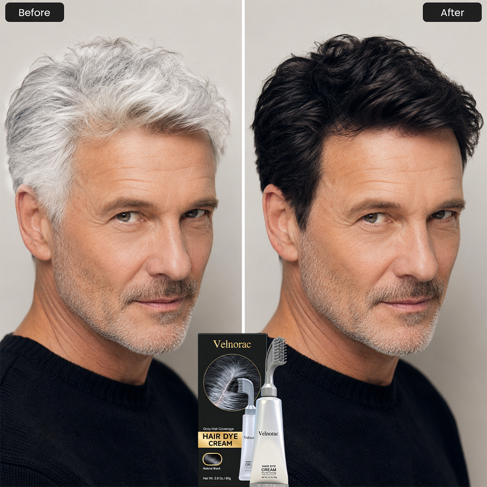 Instant Natural Black Hair Dye Cream – Easy Comb Application & Long-Lasting Color