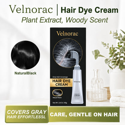 Instant Natural Black Hair Dye Cream – Easy Comb Application & Long-Lasting Color